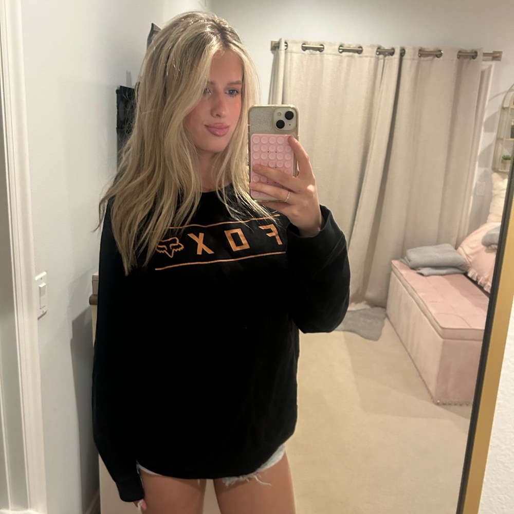 Fox racing black crew neck